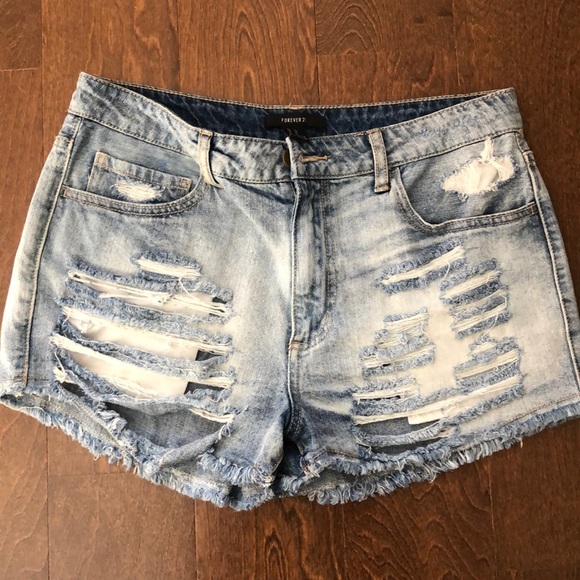 Forever 21 Pants - Forever 21 distressed denim shorts